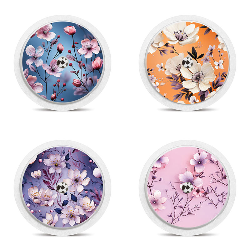 Freestyle Libre 2 sensor sticker combo pack: Minimalist flowers