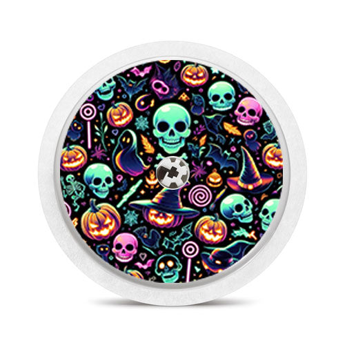Freestyle Libre 2 sensor sticker: Neon Halloween