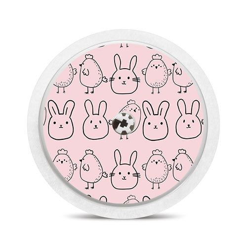 Freestyle Libre 1 & 2 sensor sticker: Pink Easter