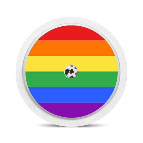 Freestyle Libre 1 & 2 sensor sticker: Pride flag