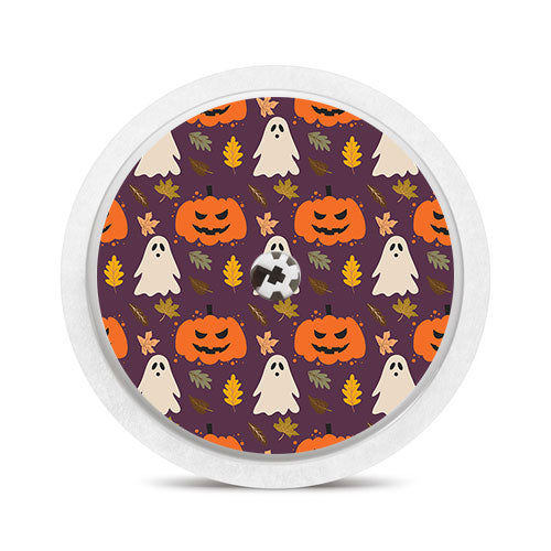 Freestyle Libre 1 & 2 sensor sticker: Pumpkins and ghosts