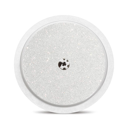 Freestyle Libre 1 & 2 sensor sticker: White/silver glitter