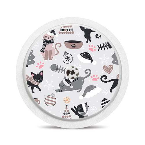 Freestyle Libre 2 sensor sticker: Winter cats