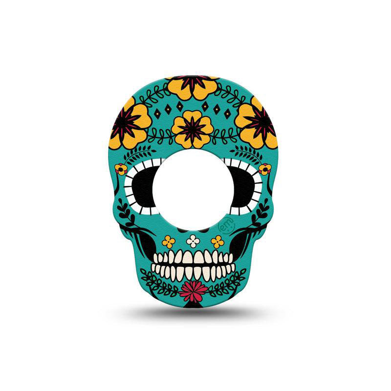 Freestyle Libre 2 ExpressionMed tapes: Teal skull