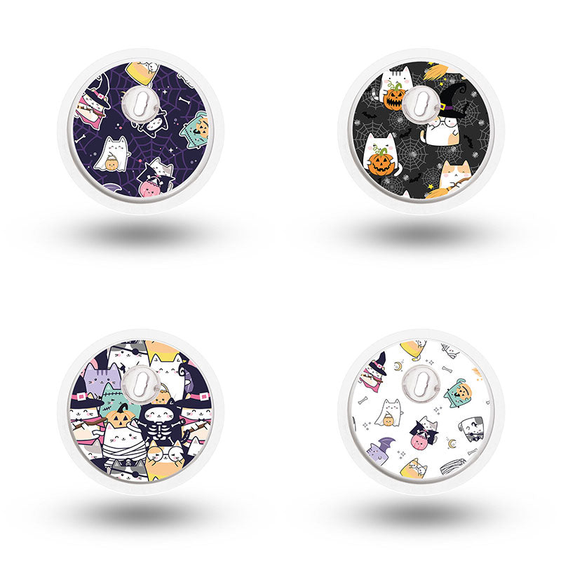 Freestyle Libre 3 sensor sticker combo pack: Halloween cats