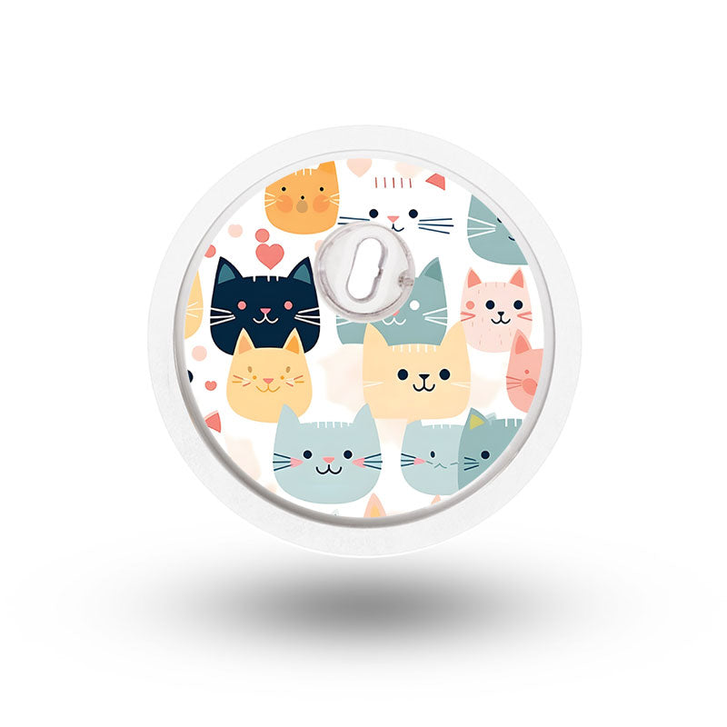 Freestyle Libre 3 sensor sticker: Happy cats