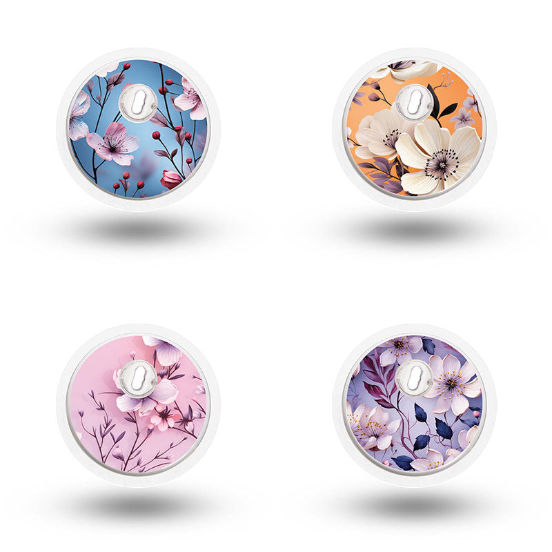 Freestyle Libre 3 sensor sticker combo pack: Minimalist flowers