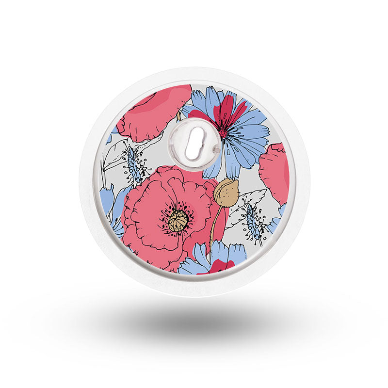 Freestyle Libre 3 sensor sticker: Poppies