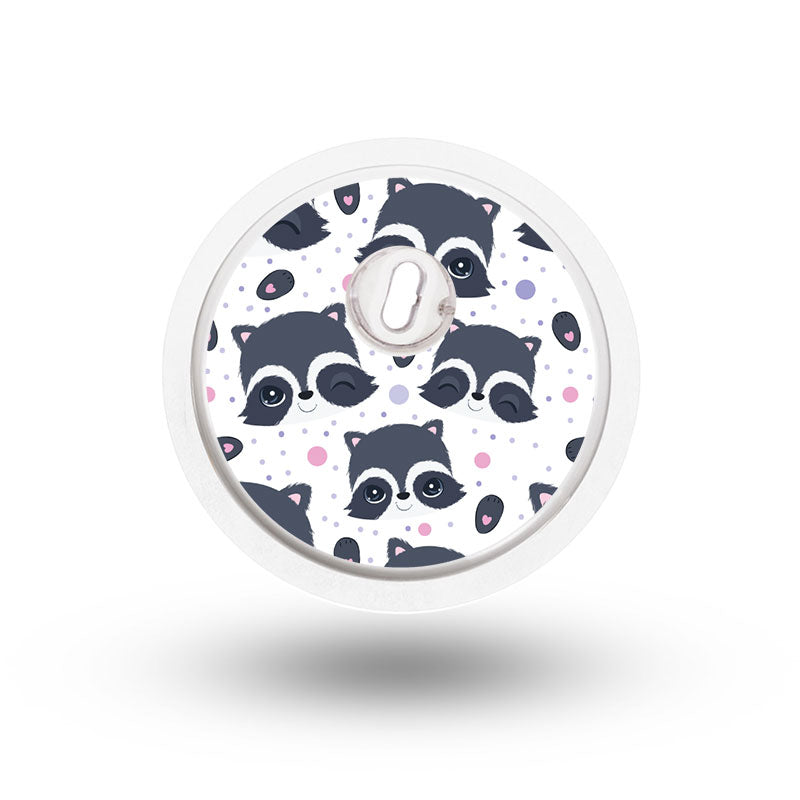 Freestyle Libre 3 sensor sticker: Raccoons