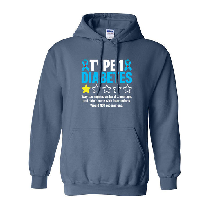 Type 1 Diabetes one star Unisex hoodie