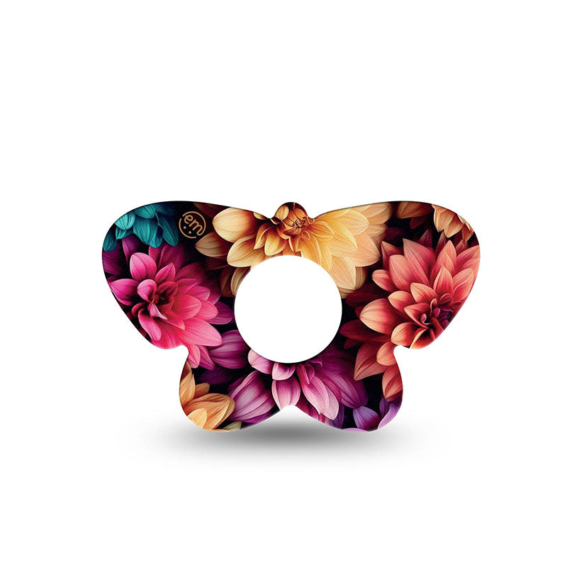 Rubans ExpressionMed pour kits de perfusion de pompe : Bouquet de dahlia papillon