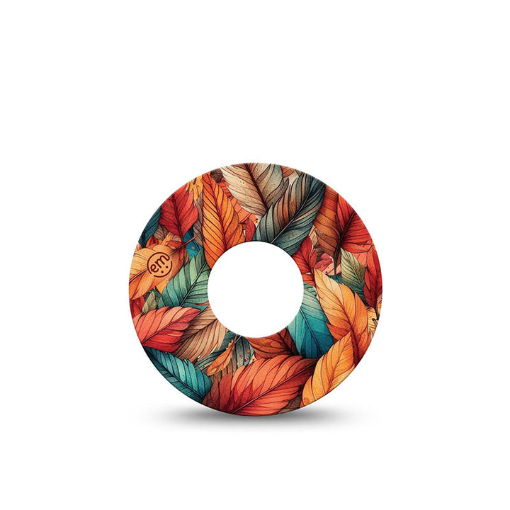 Insulin pump infusion set ExpressionMed tapes: Fall leaf feathers