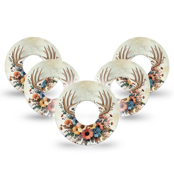 Insulin pump infusion set ExpressionMed tapes: Floral antlers