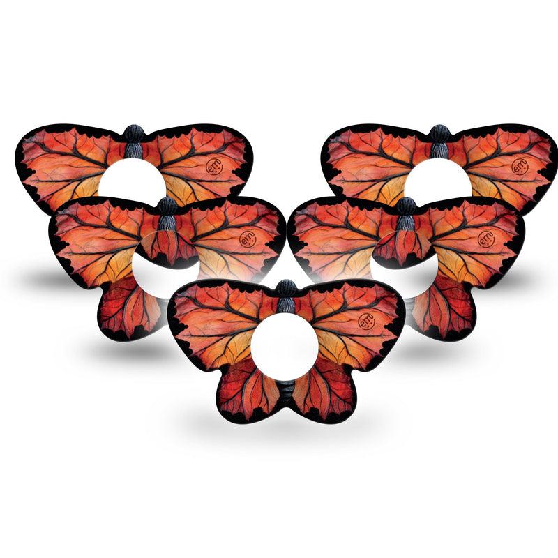 Insulin pump infusion set ExpressionMed tapes: Leaf butterfly