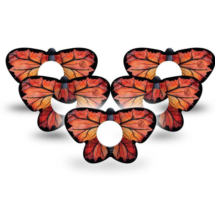 Insulin pump infusion set ExpressionMed tapes: Leaf butterfly
