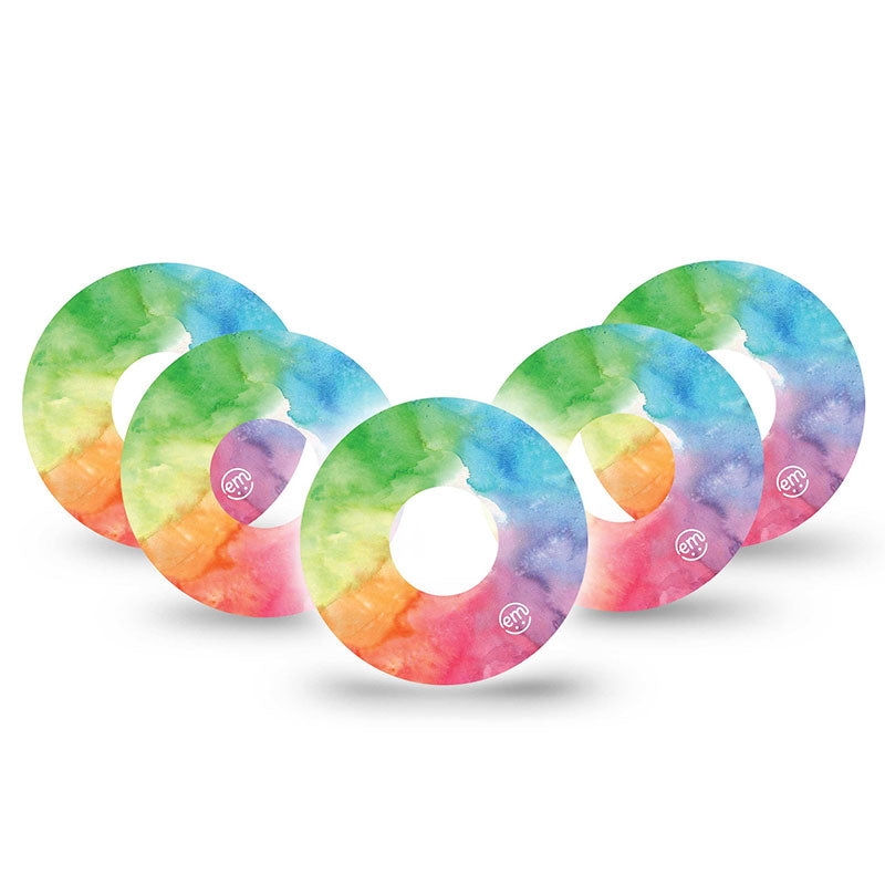 Insulin pump infusion set ExpressionMed tapes: Rainbow clouds