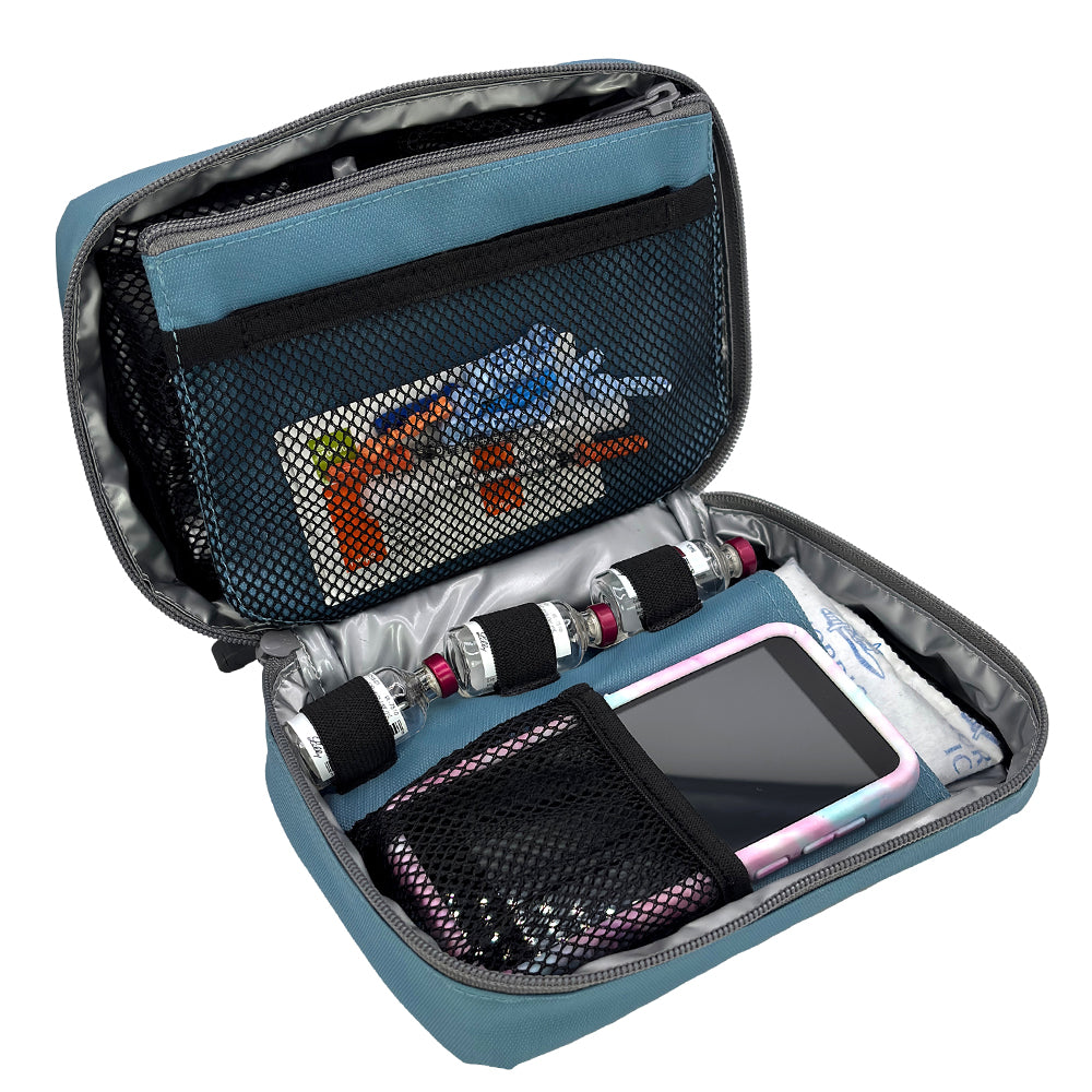 Sugar Medical Insulated Diabetes Organizer: Steel Blue