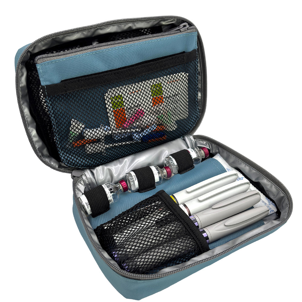 Sugar Medical Insulated Diabetes Organizer: Steel Blue