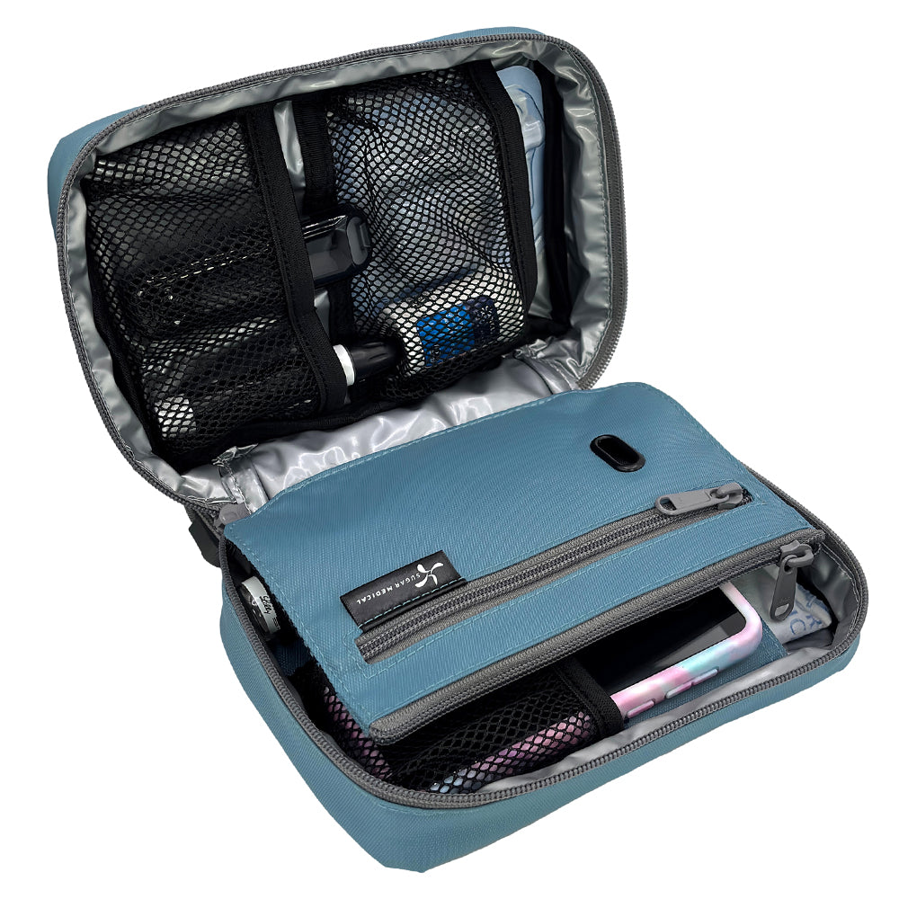 Sugar Medical Insulated Diabetes Organizer: Steel Blue