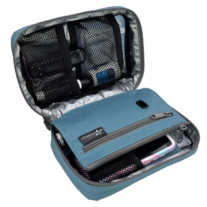 Sugar Medical Insulated Diabetes Organizer: Steel Blue