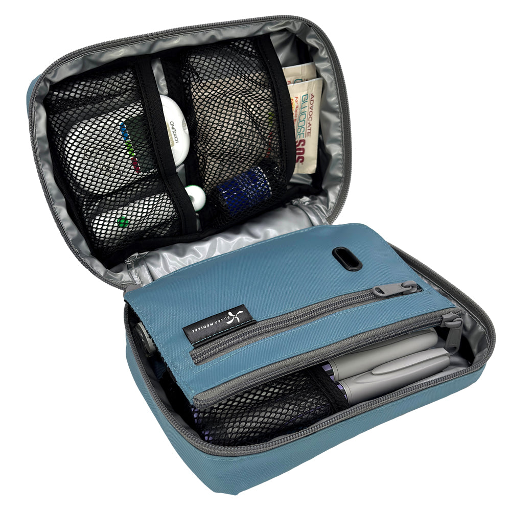 Sugar Medical Insulated Diabetes Organizer: Steel Blue