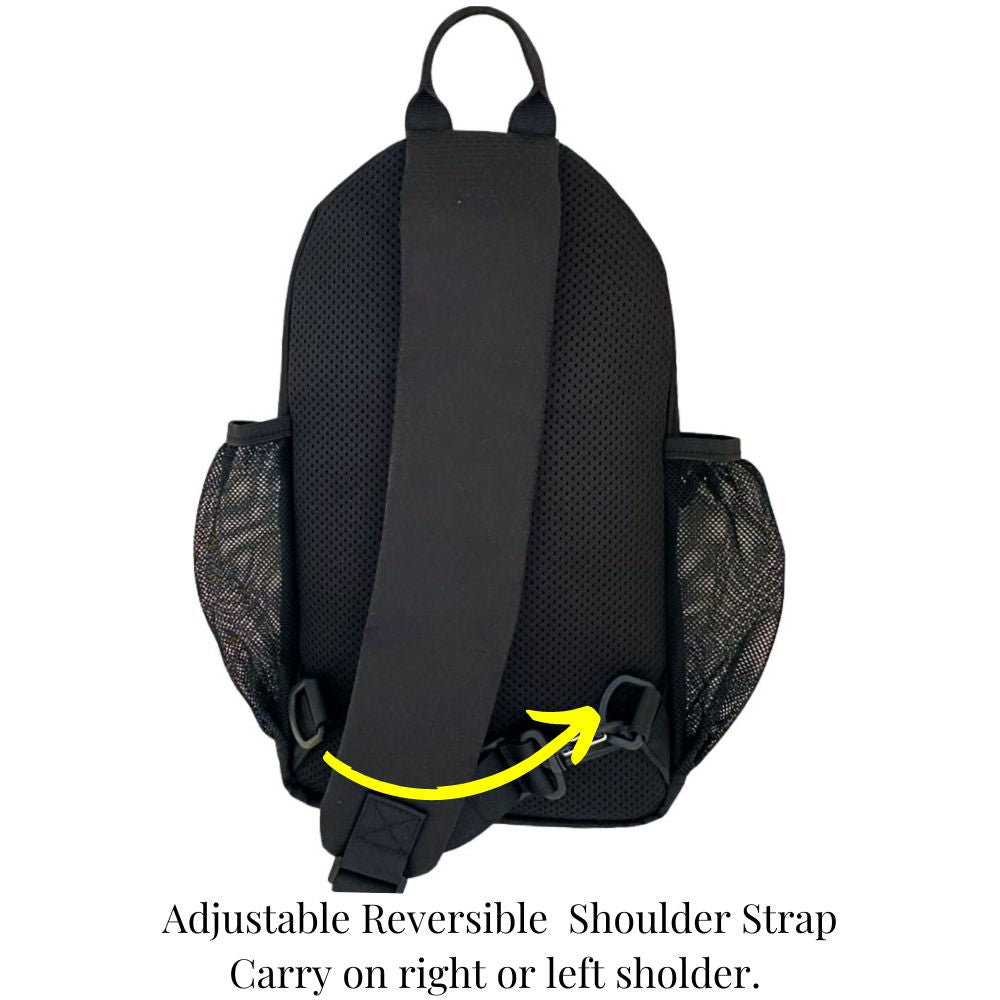 Sugar Medical Insulated Sling Backpack: Black