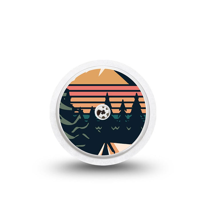 ExpressionMed Freestyle Libre 1 & 2 sensor sticker: Retro camping