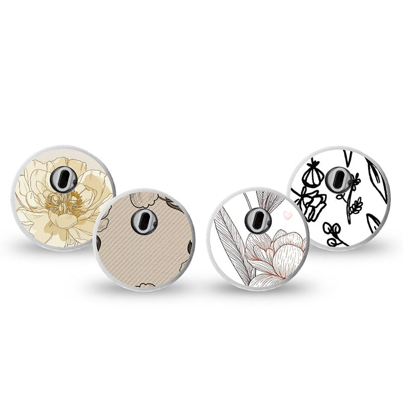 ExpressionMed Freestyle Libre 3 sensor sticker: Neutral Botanics Variety pack