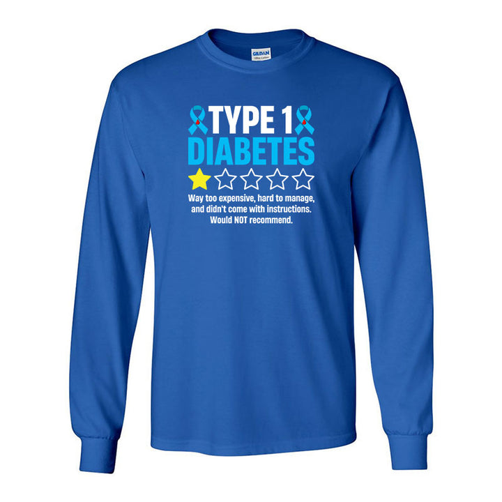 Type 1 Diabetes one star Unisex long sleeve t-shirt