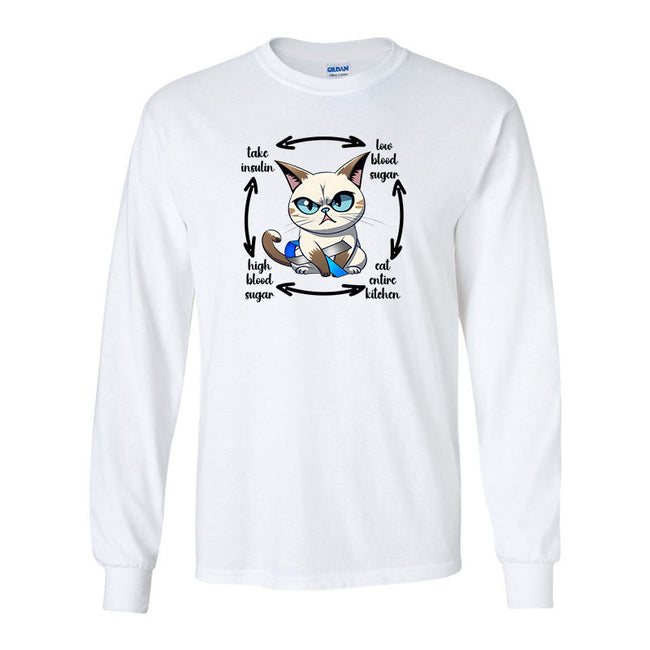Diabetes Cat Unisex long sleeve t-shirt