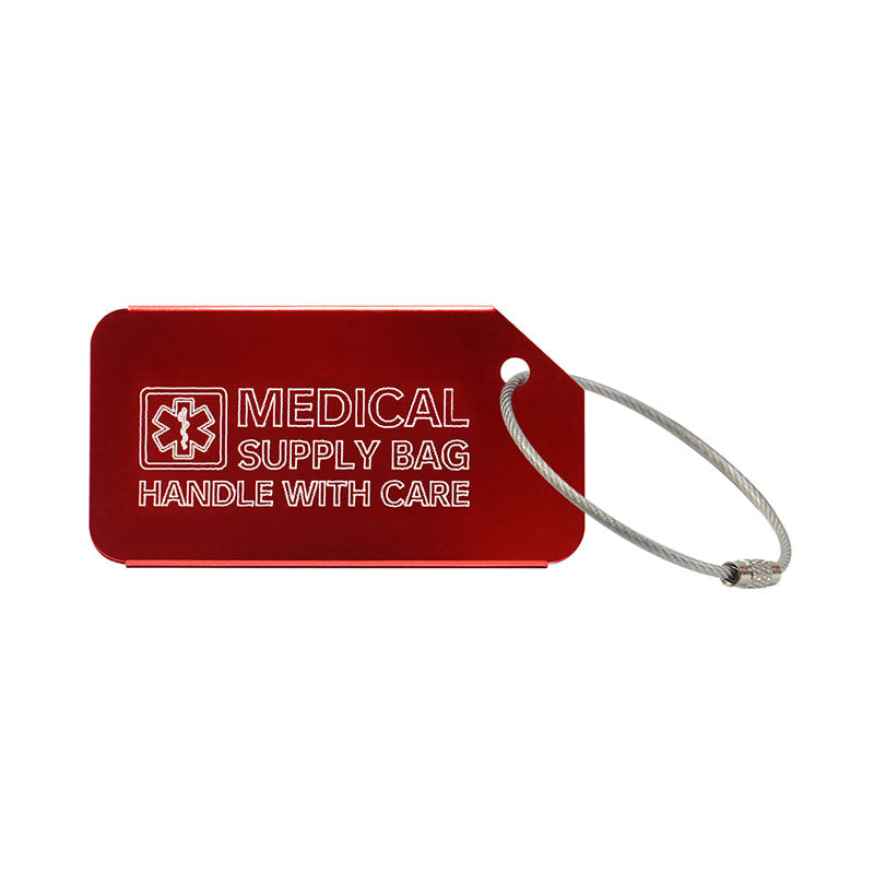 Étiquette de bagage médical : sac de fournitures médicales