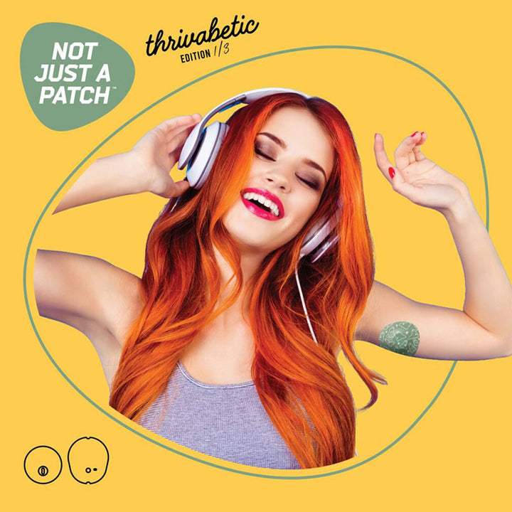 Not Just a Patch X Thrivabetic Air Adhesive patches for Dexcom G7 &amp; Freestyle Libre 3: T1D Ghostly Mode - Pack of 10
