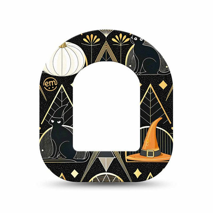 Omnipod ExpressionMed tapes: Art Deco Halloween mini