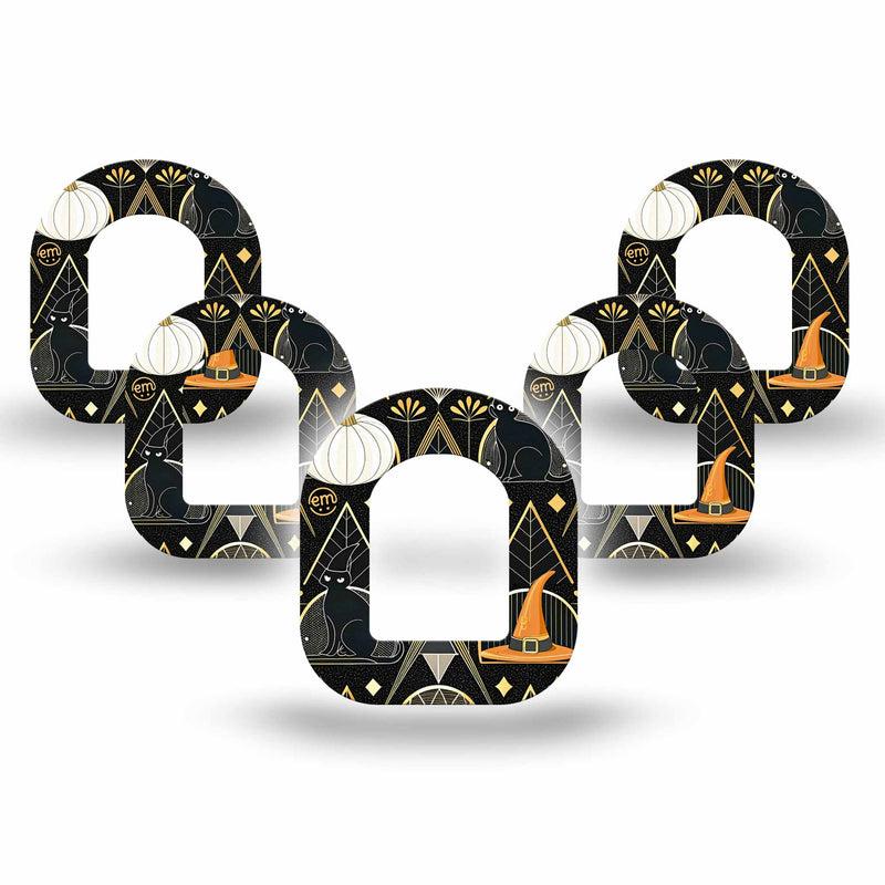 Omnipod ExpressionMed tapes: Art Deco Halloween mini