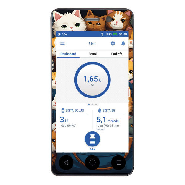 Omnipod Dash decorative sticker: Kittens