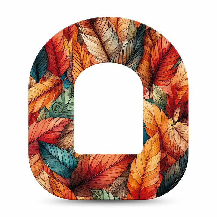 Omnipod ExpressionMed tapes: Fall leaf feathers