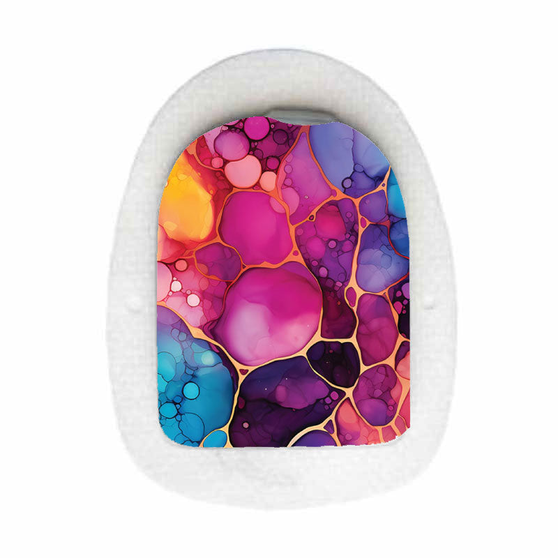 Omnipod decorative sticker: Alcohol ink