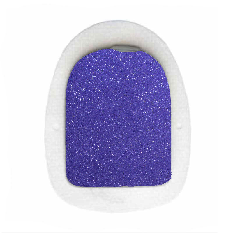 Omnipod decorative sticker: Purple glitter