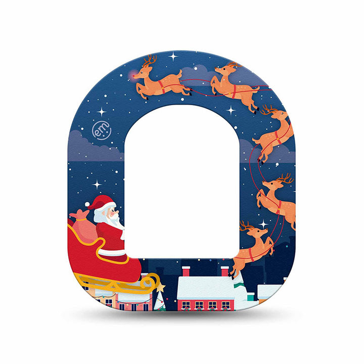 Omnipod ExpressionMed tapes: Santa with sled mini