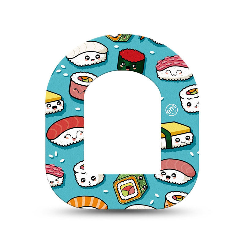 Omnipod ExpressionMed tapes: Silly sushi mini