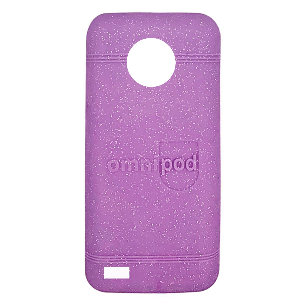 Coque gel Omnipod 5 : Paillettes violettes