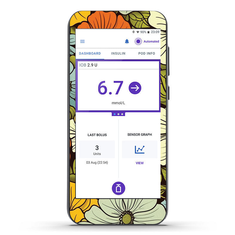Autocollant décoratif Omnipod 5 : Bonjour le printemps