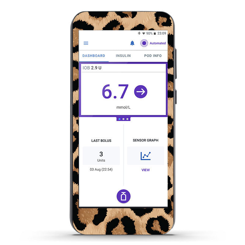 Omnipod 5 decorative sticker: Leopard print