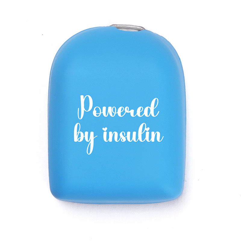 Omnipod reusable cover: Powered by Insulin - Blue