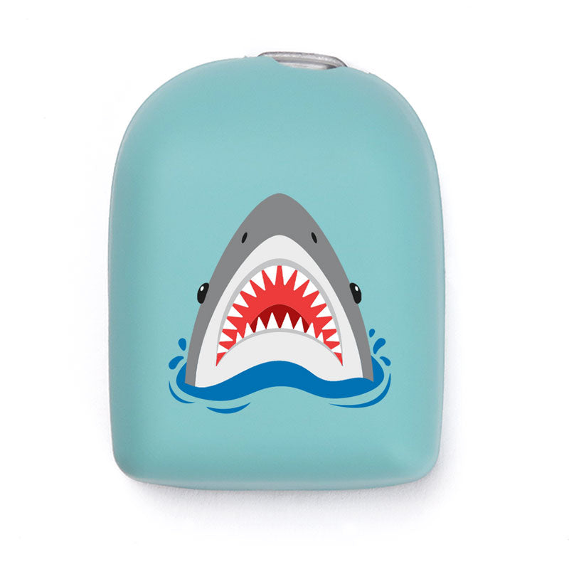 Omnipod reusable cover: Shark - Light blue