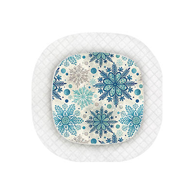 Medtronic Simplera sensor sticker: Blue snowflakes