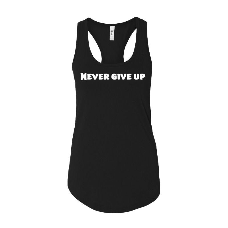 Never give up Women's tank top