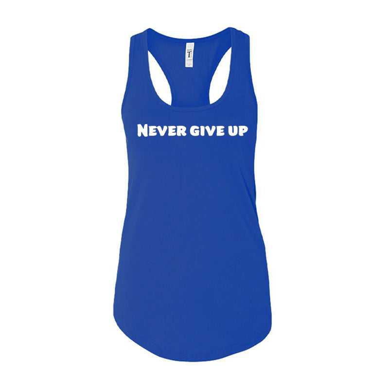 Never give up Women's tank top