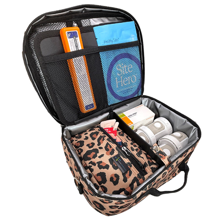 Sugar Medical Diabetes Insulated Travel Bag: Leopard