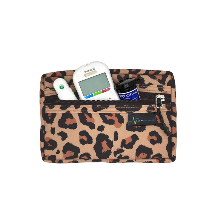 Sugar Medical Diabetes Insulated Travel Bag: Leopard